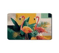 Tapis de séchage pour comptoir de cuisine, tapis égouttoir à vaisselle en caoutchouc absorbant à feuilles tropicales tropicales, tapis de séchage d'été en cuir synthétique pour café, bar, 30,5 x 50,8