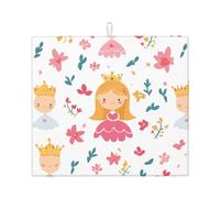 Tapis de séchage pour cuisine AKGFFDS Contes de fées dans les dessins animés Impression Ultra absorbant, réversible et élégant Tapis de comptoir de cuisine