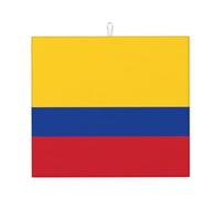 Tapis de séchage pour cuisine AKGFFDS Drapeau de la Colombie Impression Ultra absorbant, réversible et élégant Tapis de comptoir de cuisine
