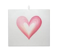 Tapis de séchage pour cuisine AKGFFDS Pink Love Printing Ultra absorbant, réversible et élégant Tapis de comptoir de cuisine