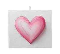 Tapis de séchage pour cuisine AKGFFDS Sketch Love Heart Printing Ultra absorbant, réversible et élégant Tapis de comptoir de cuisine