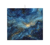 Tapis de séchage pour cuisine HHGFASD beau ciel étoilé motif univers ultra absorbant, réversible et élégant tapis de comptoir de cuisine