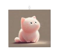 Tapis de séchage pour cuisine HHGFASD Motif chaton étourdi Ultra absorbant, réversible et élégant Tapis de comptoir de cuisine