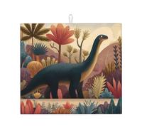 Tapis de séchage pour cuisine HHGFASD The Dinosaur Looking Out Motif Ultra absorbant, réversible et élégant Tapis de comptoir de cuisine