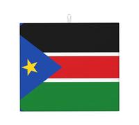 Tapis de séchage pour cuisine Motif drapeau du Soudan du Sud VVXBHGR Ultra absorbant, réversible et élégant Tapis de comptoir de cuisine