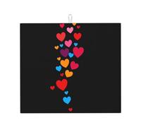 Tapis de séchage pour cuisine VVXBHGR Flying Love Bubbles Imprimés Ultra absorbant, réversible et élégant Tapis de comptoir de cuisine