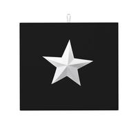 Tapis de séchage pour cuisine VVXBHGR Wisdom - Motif étoiles à cinq branches - Ultra absorbant, réversible et élégant