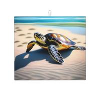 Tapis de séchage pour cuisine Wzywhj A Tortue en éponge absorbant l'eau 45,7 x 40,6 cm