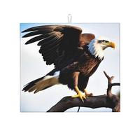 Tapis de séchage pour cuisine Wzywhj Aigle avec ailes en éponge absorbant l'eau 45,7 x 40,6 cm