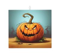 Tapis de séchage pour cuisine Wzywhj Angry Pumpkin Images Image en éponge absorbant l'eau 45,7 x 40,6 cm