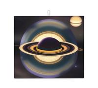 Tapis de séchage pour cuisine Wzywhj Beautiful Saturn imprimé en éponge absorbant l'eau 45,7 x 40,6 cm