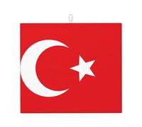 Tapis de séchage pour cuisine Wzywhj Drapeau de la Turquie Image en éponge absorbant l'eau 45,7 x 40,6 cm