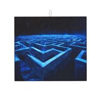 Tapis de séchage pour cuisine Wzywhj ligne droite labyrinthe image fabriqué en éponge absorbant l'eau 45,7 x 40,6 cm