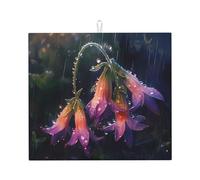 Tapis de séchage pour cuisine Wzywhj Muguet sous la pluie Imprimé en éponge absorbant l'eau 45,7 x 40,6 cm