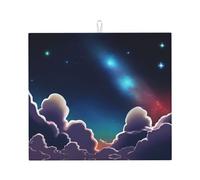 Tapis de séchage pour cuisine Wzywhj Space Night Sky Impression en éponge absorbant l'eau 45,7 x 40,6 cm