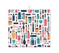 Tapis de séchage pour cuisine YTUOPWE Cosmetics Picture Ultra absorbant, réversible et élégant Tapis de comptoir de cuisine