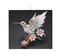 Tapis de séchage pour cuisine YTUOPWE Pearl Colibri Picture Ultra absorbant, réversible et élégant Tapis de comptoir de cuisine