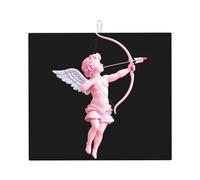 Tapis de séchage pour cuisine YTUOPWE Pink Love Cupid Picture Ultra absorbant, réversible et élégant Tapis de comptoir de cuisine