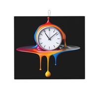 Tapis de séchage pour cuisine YTUOPWE The Passing Time Picture Tapis de comptoir de cuisine ultra absorbant, réversible et élégant