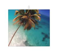 Tapis de séchage pour la cuisine des îles des Caraïbes - Absorbant l'eau, séchage rapide, antidérapant, adapté pour la vaisselle, facile à ranger et à nettoyer.