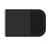 Tapis de séchage pour machine à café en silicone avec zone d'égouttement, 60 x 40 cm pour un drainage efficace et une protection du plan de travail (noir)
