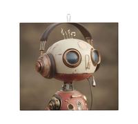 Tapis de séchage pour robot de cuisine HHGFASD écoutant de la musique Motif ultra absorbant, réversible et élégant Tapis de comptoir de cuisine