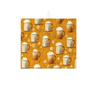 Tapis de séchage pour tasse de bière pour comptoir de cuisine, brasserie rustique, égouttoir à vaisselle absorbant, tapis de séchage d'automne en microfibre pour comptoir de cuisine, café, bar