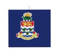 Tapis de séchage pour vaisselle de cuisine 40,6 x 45,7 cm, décoratif, durable, lavable et réutilisable, tapis absorbant motif drapeau des îles Caïmans