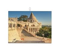 Tapis de séchage pour vaisselle Motif imprimé Bastion des pêcheurs Château de Buda Grand format 45,7 x 61 cm