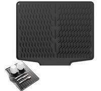 Tapis de séchage pour vaisselle - Tapis absorbant réversible en silicone souple | Tapis de séchage pour ustensiles en verre, assiettes, ustensiles de cuisine, bouclier de surfaces pliables pour