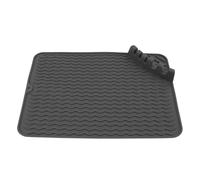 Tapis de Séchage Vaisselle en Silicone Antidérapant, Résistant à la Chaleur, 39,5x30 cm - Support Ustensiles Fixe, Pliable et Facile à Nettoyer pour Cuisine