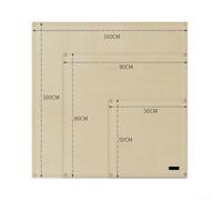 Tapis de sécurité extérieur pour barbecue et camping en fibre de verre ignifuge haute température (50 x 50 cm)