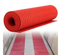 Tapis de sécurité isolé en caoutchouc pour électriciens, imperméable, antidérapant, grand tapis isolant électrique, découpable, rouge, 9,2 x 91,4 x 0,3 cm