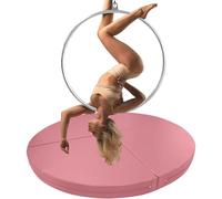 Tapis de sécurité pliable pour pole dance et yoga, coussin en mousse EPE avec housse antidérapante en cuir PU pour l'exercice et la protection contre les chocs