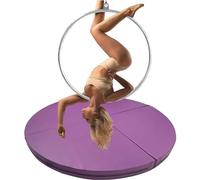 Tapis de sécurité pliable pour pole dance et yoga, coussin en mousse EPE avec housse antidérapante en cuir PU pour l'exercice et la protection contre les chocs