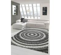 Tapis de séjour moderne tapis mandala gris crème
