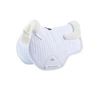 Tapis de selle amortisseur mouton synthétique intégré Premier Equine Pony Merino Blanc Poney