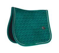 Tapis de selle COB - Vert foncé - Velours - Saut d'obstacles
