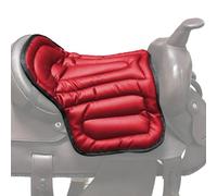 Tapis de selle for cheval | Tapis de selle en cuir PU | Équipement d'équitation, coussins de selle de moto imperméables et absorbants for la protection sportive à cheval(Red)
