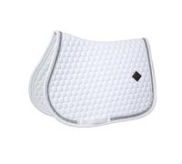 Tapis de selle FULL - Blanc/Argent - Saut d'obstacles