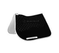 Tapis de selle pour cheval avec coussin en dessous en fibre bamboo Acavallo Lycra Gel Grip Noir TU