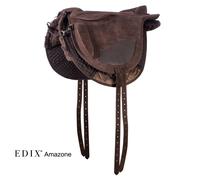 Tapis de selle pour cheval en forrure Edix Saddles Amazone Marron S