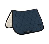 Tapis de selle pour cheval Equestro Onion Jersey Black Line Bleu Full