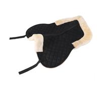 Tapis de Selle, Support Confortable Absorption des Chocs Polyester Fausse Laine Antidérapant Anglais Respirant Demi-Coussin de Cheval pour l'équitation