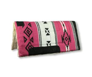 Tapis de selle Western Silver Horse "Fotlen", doux et résistant, indispensable pour protéger le cheval des traumatismes et chocs excessifs, sobre et élégant (Rose)