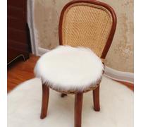 Tapis De Siège De Chaise En Fourrure De Peau, Textile Artificiel Chaud, Doux En Peau De Mouton, Décoration De Coussin De Chaise, En Laine