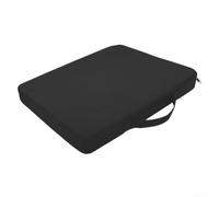 Tapis de siège de stade extérieur avec poignée, coussin imperméable de 5 cm avec poche à fermeture éclair pour blanchisseurs et événements sportifs (noir)