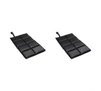 Tapis de siège d'extérieur pliable, coussin imperméable en mousse Oxford, coussin isotherme portable pour camping, randonnée, pique-nique, jardin ou voyage (noir) - 2 pièces