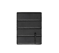 Tapis de siège en tissu Oxford imperméable - Tapis pliable portable pour la randonnée, la plage et le pique-nique - Coussin de siège léger et anti-saleté (noir, taille L)