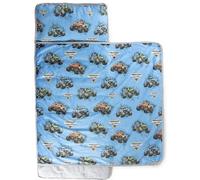Tapis de Sieste Monster Jam Trucks pour Enfant, Sac de Couchage Doux avec Oreiller intégré pour l’école, la crèche ou Les soirées Pyjama